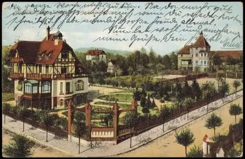 Ansichtskarte Jocketa-Pöhl Villenkolonie 1908