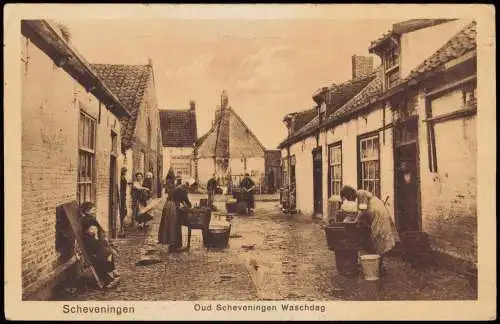Postkaart Scheveningen-Den Haag Den Haag Waschdag Waschtag 1922