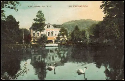 Ansichtskarte Bad Freienwalde Restaurant am Papenteich 1924