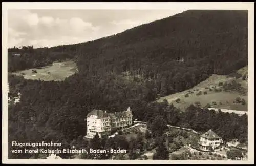 Ansichtskarte Baden-Baden Luftbild vom Hotel Kaiserin Elisabeth 1932