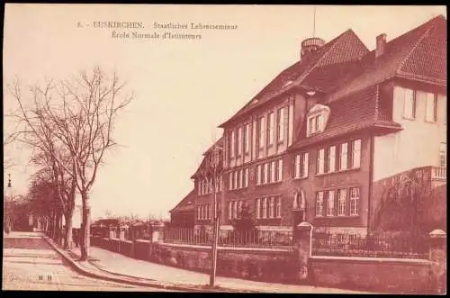 Ansichtskarte Euskirchen Straßenpartie Lehrerseminar 1923