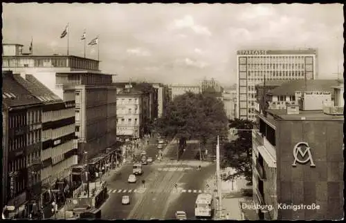 Ansichtskarte Duisburg Königstraße - Fotokarte 1963