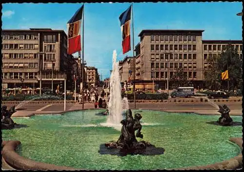 Ansichtskarte Mannheim Planken Strassen Parite mit Wasserspiele 1960