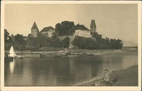 Ansichtskarte Tangermünde Blick auf die Stadt 1954