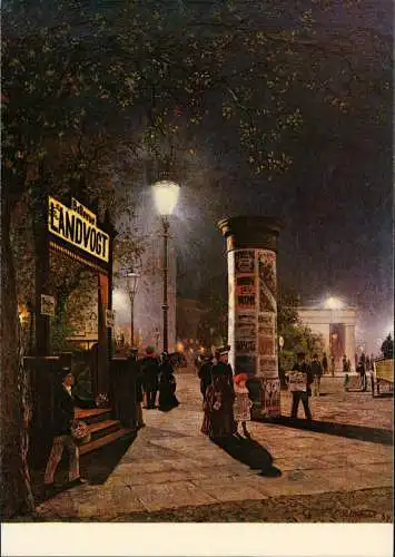 Ansichtskarte Tiergarten-Berlin Potsdamer Platz Straßenbeleuchtung 1884/2004