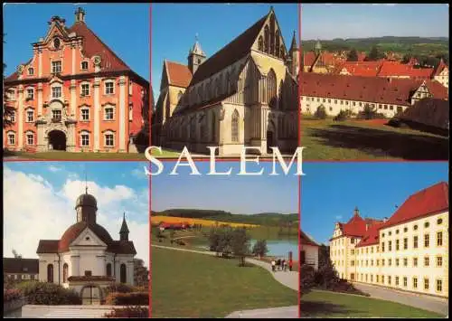 Ansichtskarte Salem Mehrbildkarte mit diversen Ansichten 1990