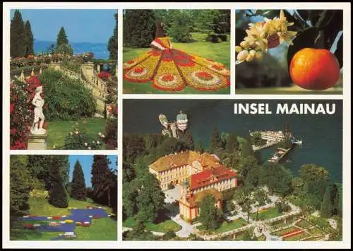 Insel Mainau-Konstanz Mehrbildkarte der BLUMENINSEL IM BODENSEE 2000