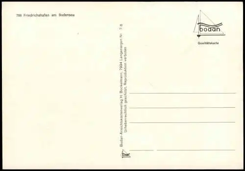 Ansichtskarte Friedrichshafen Hafen Partie und Bodensee Stimmungsbild 1980