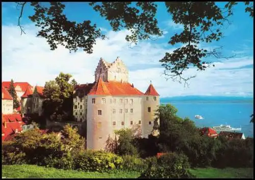 Ansichtskarte Meersburg Stadtteilansicht mit Burg, Bodensee 1990