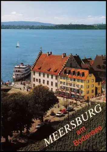 Ansichtskarte Meersburg Stadtteilansicht, Partie am Hotel Seehof 1980