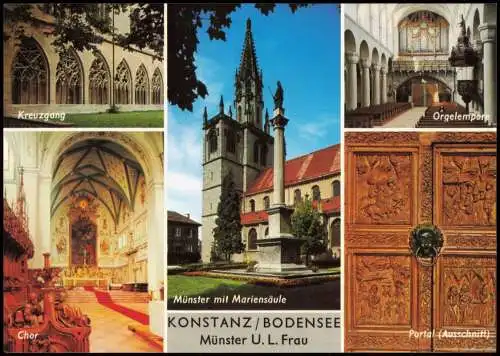 Ansichtskarte Konstanz Mehrbildkarte Münster U. L. Frau 1990