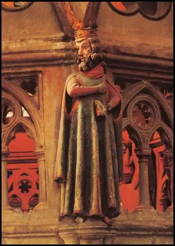 Ansichtskarte Konstanz Münster Dreikönigsfigur v. hl. Grab 1980