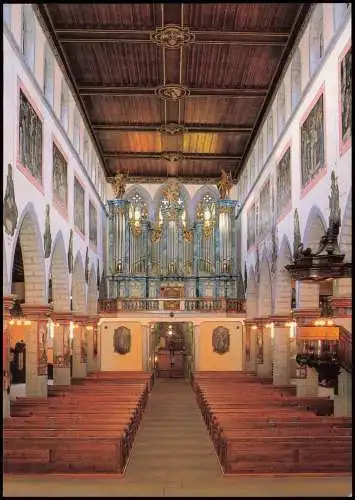 Ansichtskarte Konstanz Stephanskirche Blick gegen Westen zur Orgelempore 1990