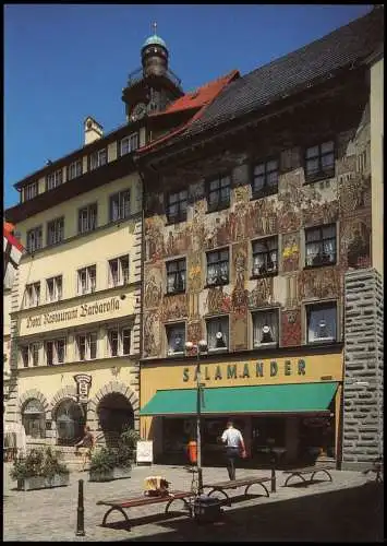 Konstanz Obermarkt, Hotel Restaurant Barbarossa, Schuh-Geschäft 1990