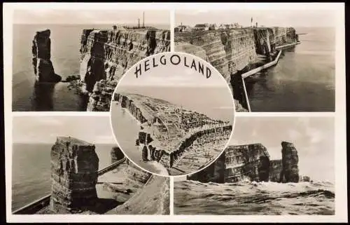 Ansichtskarte Helgoland (Insel) 5 Bild Küstenansichten 1961