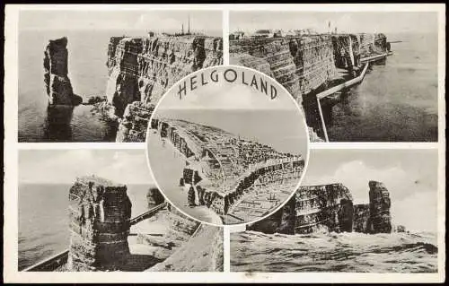 Ansichtskarte Helgoland (Insel) 5 Bild INSEL 1956