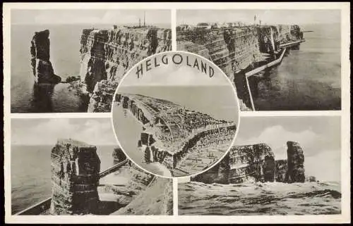 Ansichtskarte Helgoland (Insel) 5 BILD Luftaufnahme, KÜSTE 1956