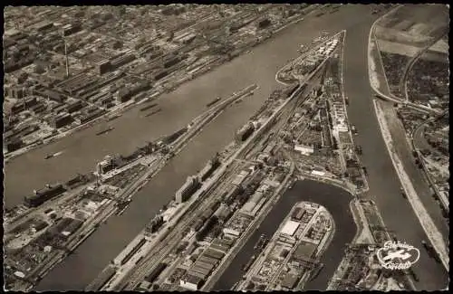 Ansichtskarte Mannheim Luftbild aus großer Höhe 1960