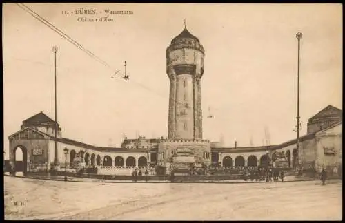 Ansichtskarte Düren Wasserturm Château d'Eau 1923