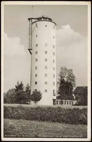 Ansichtskarte Konstanz Wasserturm, neue Jugendherberge 1938