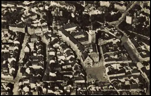 Ansichtskarte Plauen (Vogtland) Luftbild Fliegeraufnahme 1928