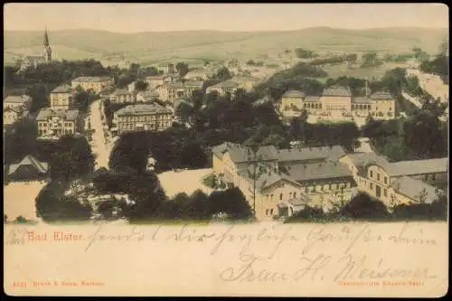 Ansichtskarte Bad Elster Stadt, Straßenblick Handkolorierte AK 1903