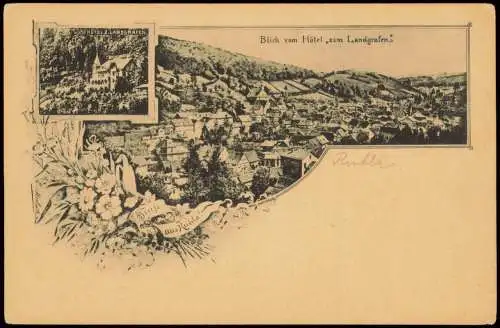 Ansichtskarte Ruhla 2 Bild Gasthaus zum Landgrafen 1905