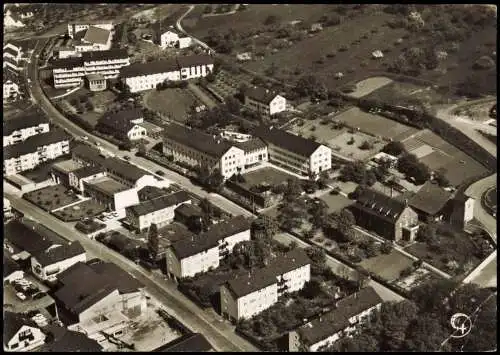 Ansichtskarte Wertheim Luftbild Hofgartensiedlung 1967
