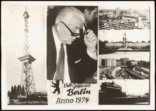 Ansichtskarte Berlin Bürgermeister Funkturm Straßen 1974