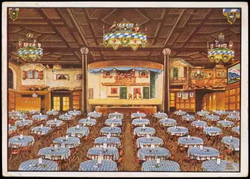 Ansichtskarte München Platzl München Gasthaus Saal Künstlerkarte 1932