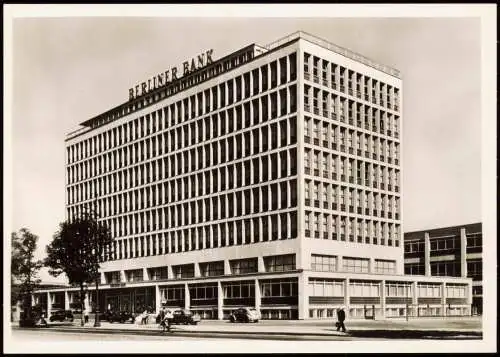 Ansichtskarte Charlottenburg-Berlin Hardenbergstrasse BERLINER BANK 1962