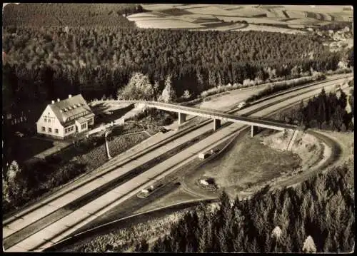 Bad Hersfeld Luftbild Autobahn-Rasthaus Rimberg 1958  gel. Landpoststempel