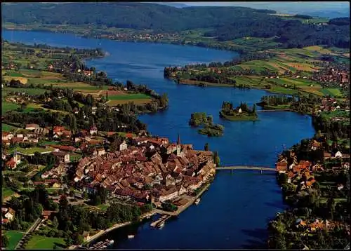 Ansichtskarte Stein am Rhein Luftbild, Flugaufnahme mit Untersee 1980