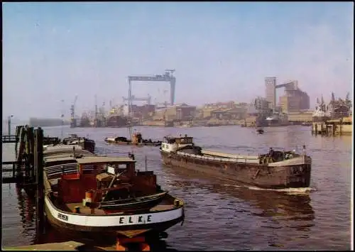 Ansichtskarte Bremen Freihafen Hafen Schiffe u.a. Schiff "ELKE" 1970