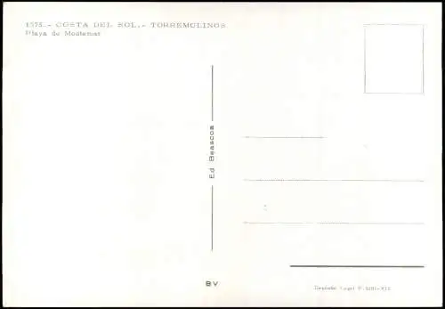 Postales Torremolinos Ortsansicht mit Strand Playa de Montemar 1980