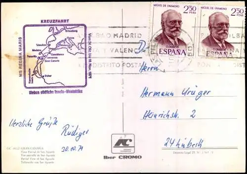 Postales San Agustín Vista Parcial de San Agustín 1971