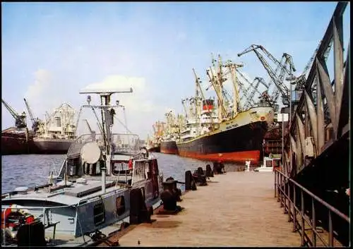 Ansichtskarte Bremen Ships, Schiffe im Überseehafen 1970