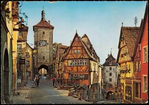 Ansichtskarte Rothenburg ob der Tauber Am Plönlein 1963