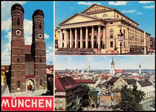 Ansichtskarte München Mehrbildkarte u.a. mit Frauenkirche 1964