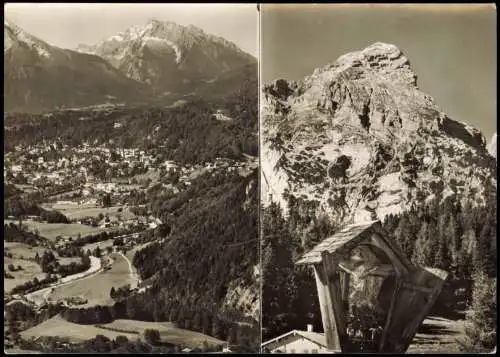Ansichtskarte Berchtesgaden 2-Bild-Karte Schönau Umland-Ansichten 1960