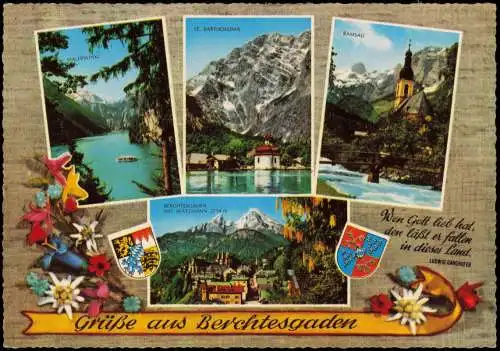 Ansichtskarte Berchtesgaden Mehrbildkarte mit Umland-Ansichten 1968