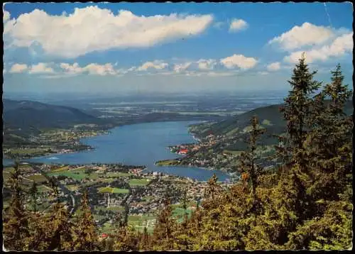 Ansichtskarte Bad Wiessee Tegernsee (See) vom Wallberg aus (1723 m) 1965