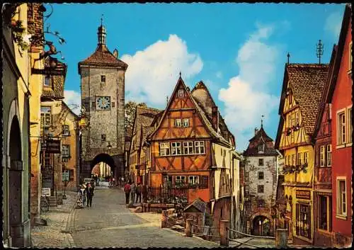Ansichtskarte Rothenburg ob der Tauber Am Plönlein 1972