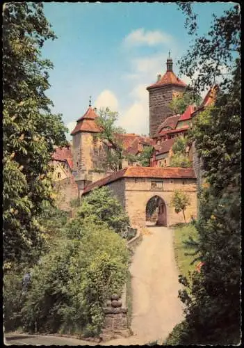 Ansichtskarte Rothenburg ob der Tauber Kobolzellertor 1960