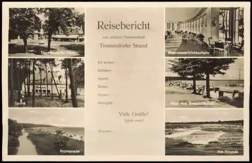 Ansichtskarte Timmendorfer Strand Stadtteilansichten - Fotokarte 1954