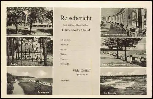 Ansichtskarte Timmendorfer Strand Stadtteilansichten - Fotokarte 1954