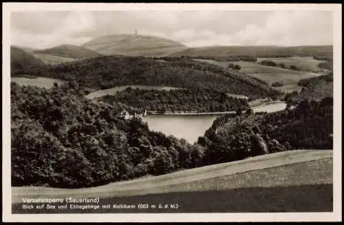 Ansichtskarte Meinerzhagen Versetalsperre Ebbegebirge mit Kolbturm 1961