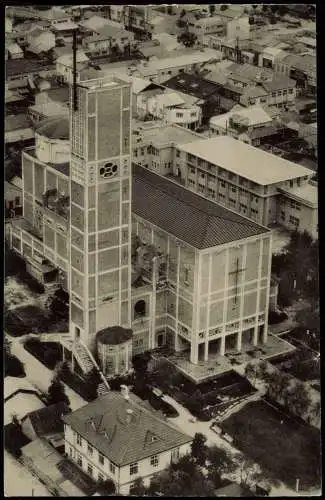 Postcard Hiroshima 広島市 Luftbild Friedenskirche Nippon Japan 1956