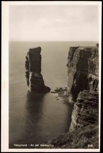 Ansichtskarte Helgoland (Insel) An der Nordspitze - Fotokarte 1956