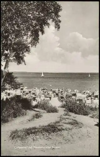 Ansichtskarte Timmendorfer Strand Strand - Strandkörbe 1956